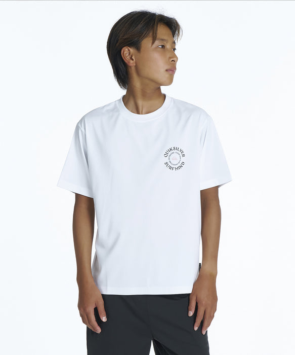 QUIKSILVER キッズ QS CIRCLE SS YOUTH サーフTシャツ 【2026年夏モデル】 WHT / 160
