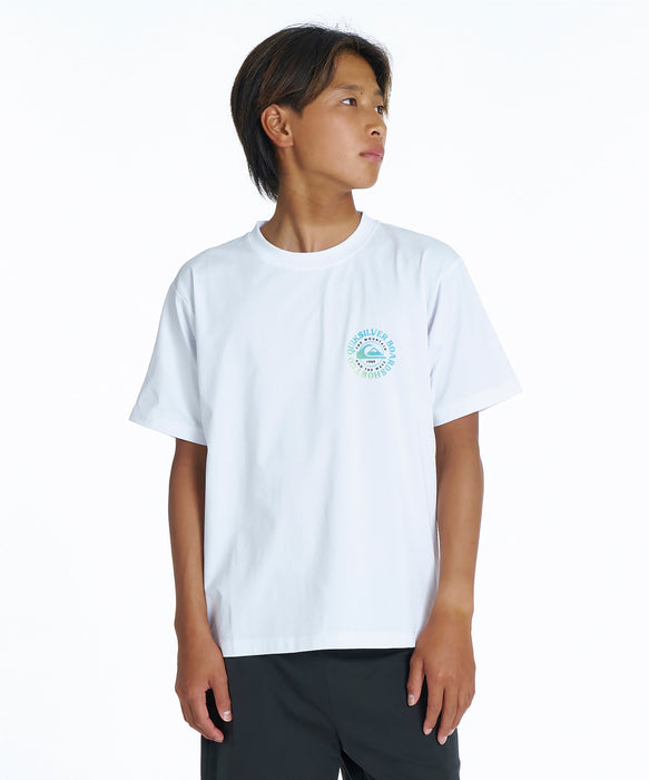 QUIKSILVER キッズ FINE GRADATION SS YOUTH サーフTシャツ 【2026年夏モデル】 WHT / 160