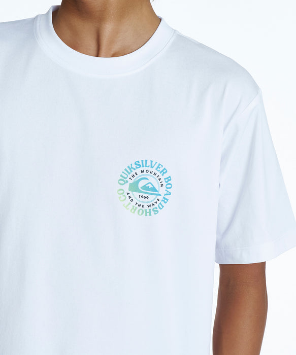 QUIKSILVER キッズ FINE GRADATION SS YOUTH サーフTシャツ 【2026年夏モデル】 WHT / 160