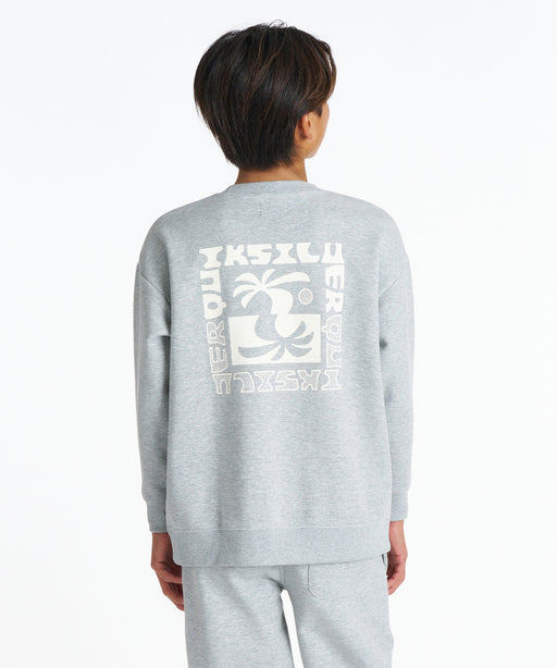 QUIKSILVER キッズ SALT WATER PALM RISE SWEAT CREW YOUTH トレーナー 【2026年秋冬モデル】 HTR / 160