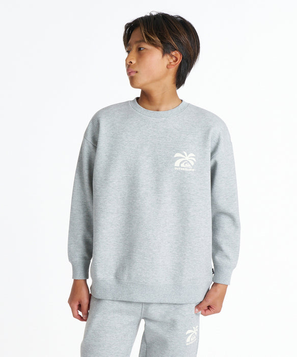 QUIKSILVER キッズ SALT WATER PALM RISE SWEAT CREW YOUTH トレーナー 【2026年秋冬モデル】 HTR / 160