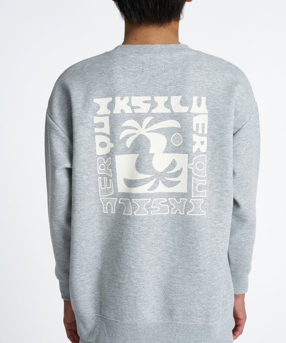 QUIKSILVER キッズ SALT WATER PALM RISE SWEAT CREW YOUTH トレーナー 【2026年秋冬モデル】 HTR / 160