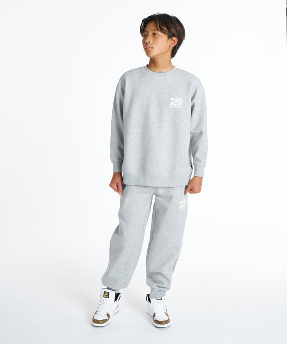 QUIKSILVER キッズ SALT WATER PALM RISE SWEAT CREW YOUTH トレーナー 【2026年秋冬モデル】 HTR / 160
