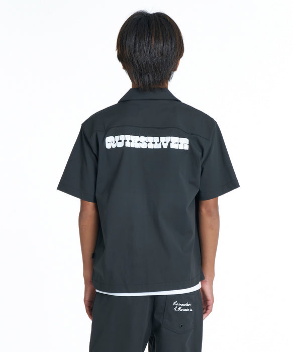 QUIKSILVER キッズ SIGN OPEN SHIRT YOUTH 半袖シャツ 【2026年夏モデル】 BLK / 160