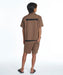 QUIKSILVER キッズ SIGN OPEN SHIRT YOUTH 半袖シャツ 【2026年夏モデル】 BRN / 160