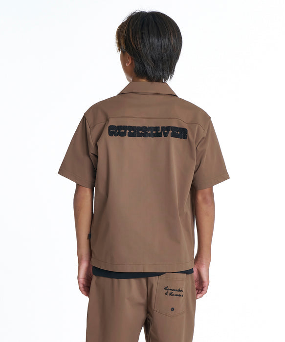 QUIKSILVER キッズ SIGN OPEN SHIRT YOUTH 半袖シャツ 【2026年夏モデル】 BRN / 160