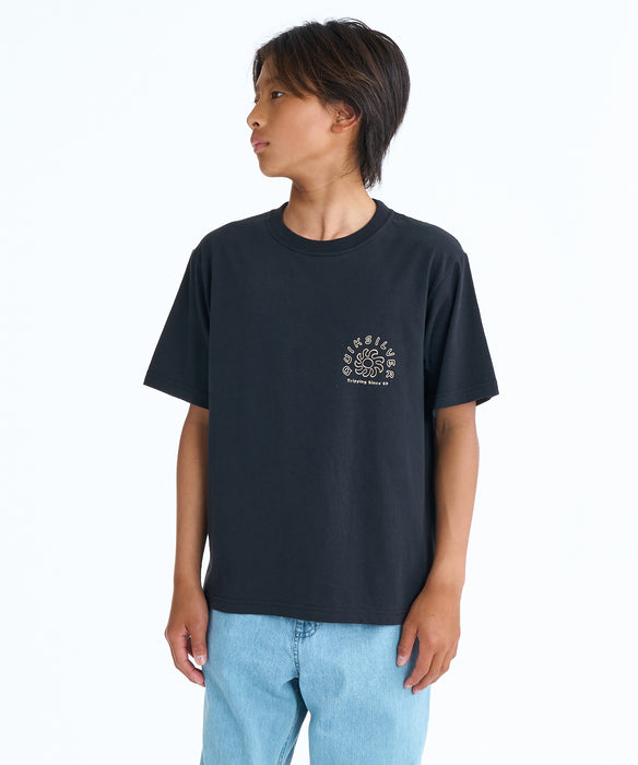 QUIKSILVER キッズ CURVE PALM ST YOUTH Tシャツ 【2026年春夏モデル】 BLK / 160