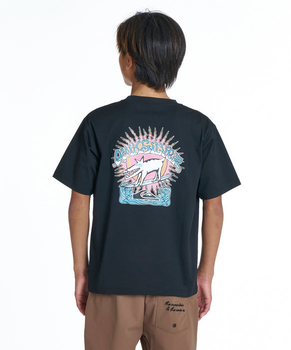 QUIKSILVER キッズ ANIMAL SURFER ST YOUTH Tシャツ 【2026年夏モデル】 BLK / 160