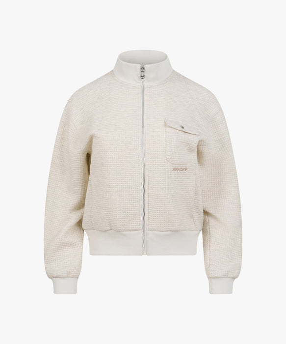 SPYDER ウィメンズ KNIT ZIP-UP TRAINING TOP スウェットジャケット 【2026年秋冬モデル】 BEG / M