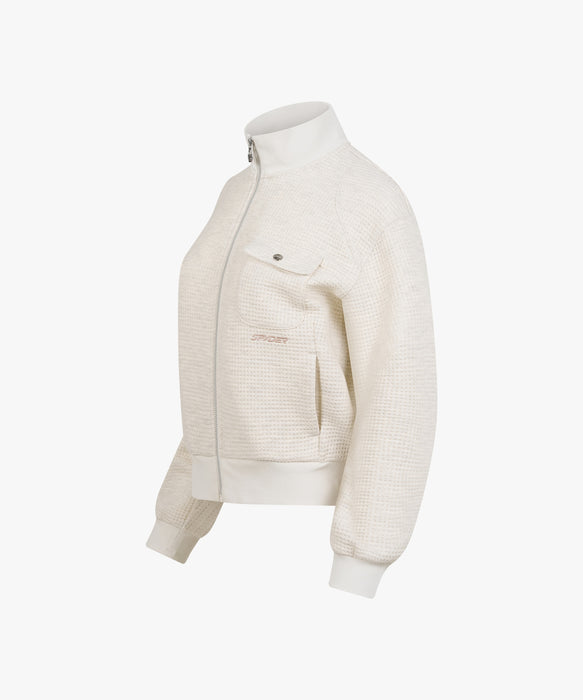 SPYDER ウィメンズ KNIT ZIP-UP TRAINING TOP スウェットジャケット 【2026年秋冬モデル】 BEG / M