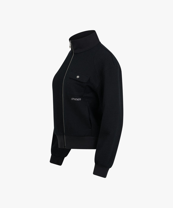 SPYDER ウィメンズ KNIT ZIP-UP TRAINING TOP スウェットジャケット 【2026年秋冬モデル】 BLK / M