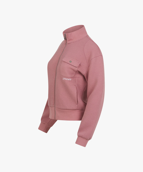 SPYDER ウィメンズ KNIT ZIP-UP TRAINING TOP スウェットジャケット 【2026年秋冬モデル】 PNK / M