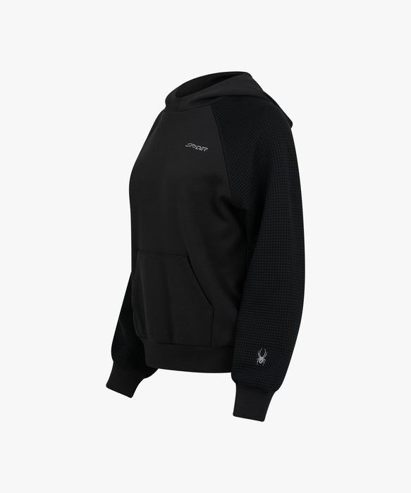 SPYDER ウィメンズ HOOD LONG T-SHIRTS ロンT 【2026年秋冬モデル】 BLK / L