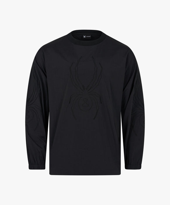 SPYDER メンズ ROUND NECK LONG T-SHIRTS ロンT 【2026年秋冬モデル】 BLK / XL