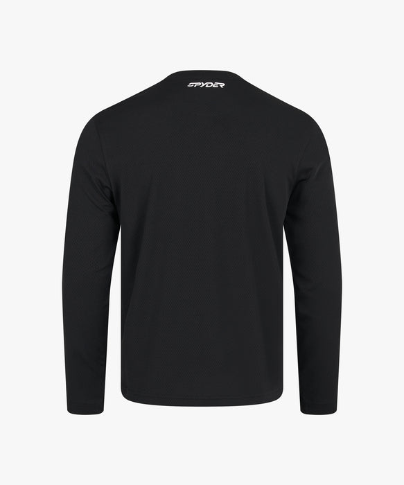 SPYDER メンズ ROUND NECK LONG T-SHIRTS ロンT 【2026年秋冬モデル】 BLK / XL