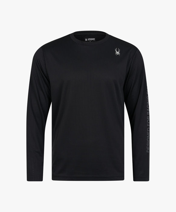 SPYDER メンズ ROUND NECK LONG T-SHIRTS ロンT 【2026年秋冬モデル】 BLK / XL