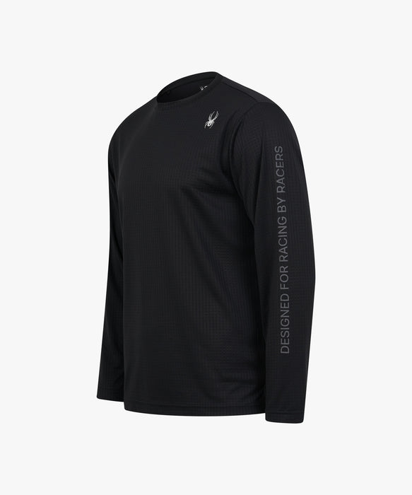 SPYDER メンズ ROUND NECK LONG T-SHIRTS ロンT 【2026年秋冬モデル】 BLK / XL