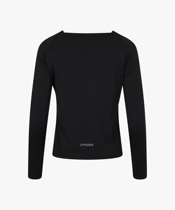SPYDER ウィメンズ ROUND NECK LONG T-SHIRTS ロンT 【2026年秋冬モデル】 BLK / M