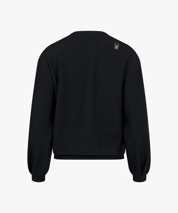 SPYDER ウィメンズ ROUND NECK LONG T-SHIRTS ロンT 【2026年秋冬モデル】 BLK / L
