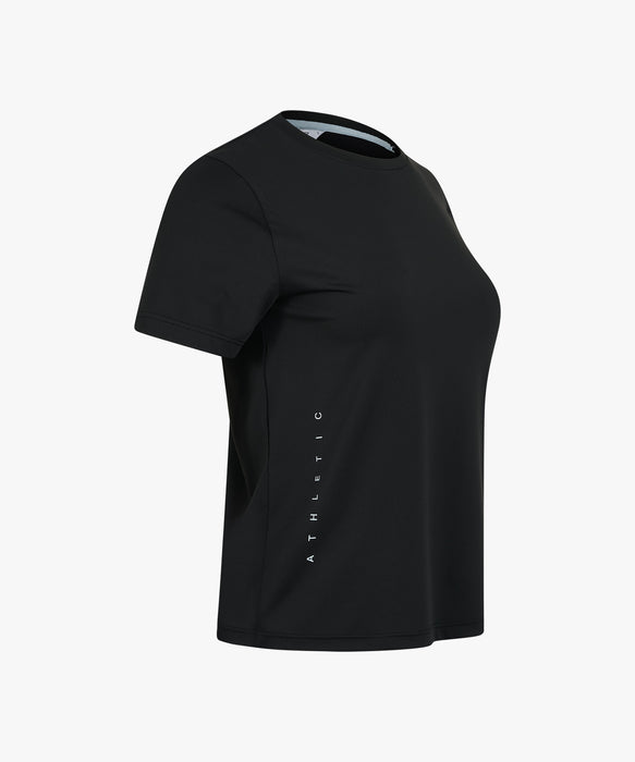SPYDER ウィメンズ ROUND NECK SHORT T-SHIRTS Tシャツ 【2026年秋冬モデル】 BLK / M