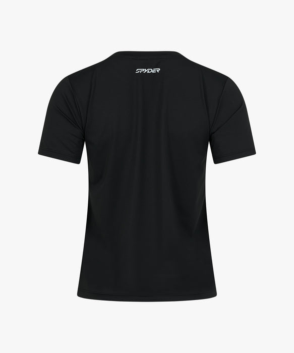 SPYDER ウィメンズ ROUND NECK SHORT T-SHIRTS Tシャツ 【2026年秋冬モデル】 BLK / M