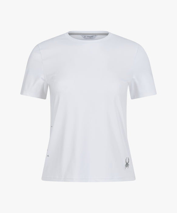 SPYDER ウィメンズ ROUND NECK SHORT T-SHIRTS Tシャツ 【2026年秋冬モデル】 WHT / M