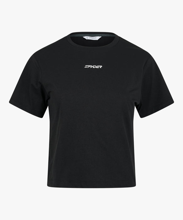 SPYDER ウィメンズ ROUND NECK SHORT T-SHIRTS Tシャツ 【2026年秋冬モデル】 BLK / M