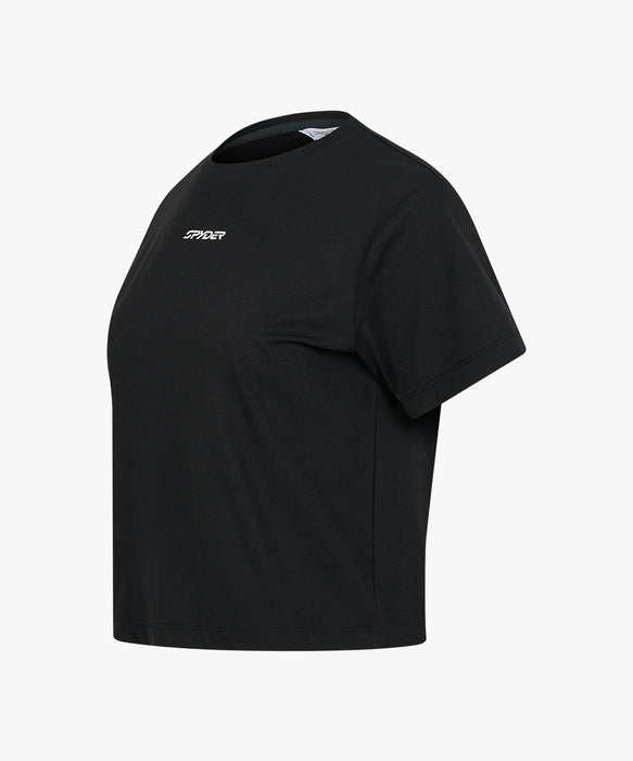 SPYDER ウィメンズ ROUND NECK SHORT T-SHIRTS Tシャツ 【2026年秋冬モデル】 BLK / M