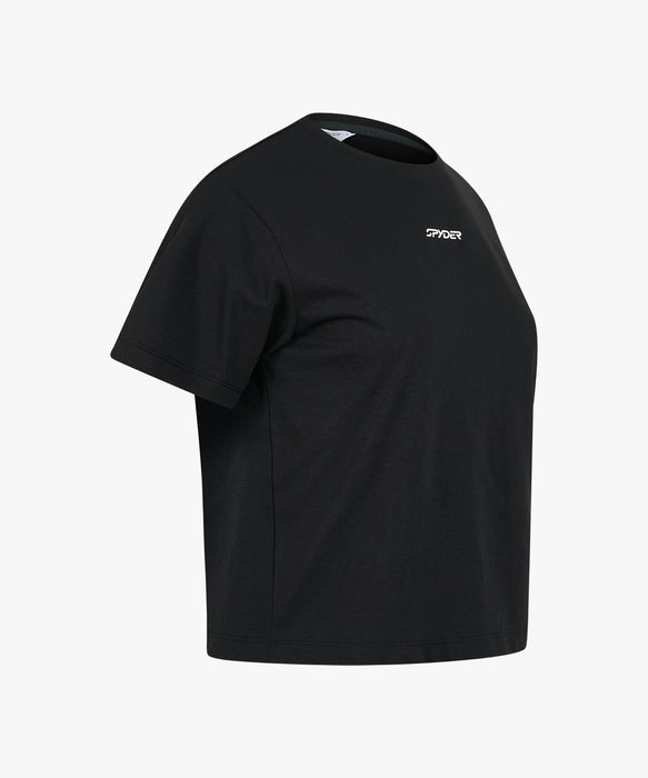 SPYDER ウィメンズ ROUND NECK SHORT T-SHIRTS Tシャツ 【2026年秋冬モデル】 BLK / M