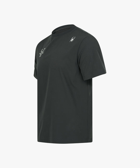 SPYDER メンズ ROUND NECK SHORT T-SHIRTS Tシャツ 【2026年秋冬モデル】 DGN / XL