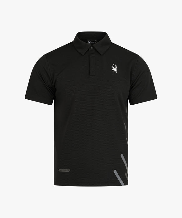 SPYDER メンズ COLLARED SHORT SLEEVE SHIRTS 半袖シャツ 【2026年秋冬モデル】 BLK / XL