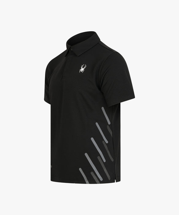 SPYDER メンズ COLLARED SHORT SLEEVE SHIRTS 半袖シャツ 【2026年秋冬モデル】 BLK / XL
