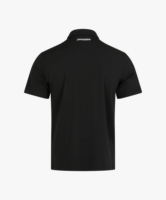 SPYDER メンズ COLLARED SHORT SLEEVE SHIRTS 半袖シャツ 【2026年秋冬モデル】 BLK / XL