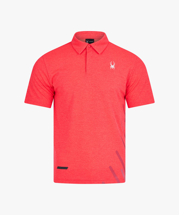 SPYDER メンズ COLLARED SHORT SLEEVE SHIRTS 半袖シャツ 【2026年秋冬モデル】 RED / XL