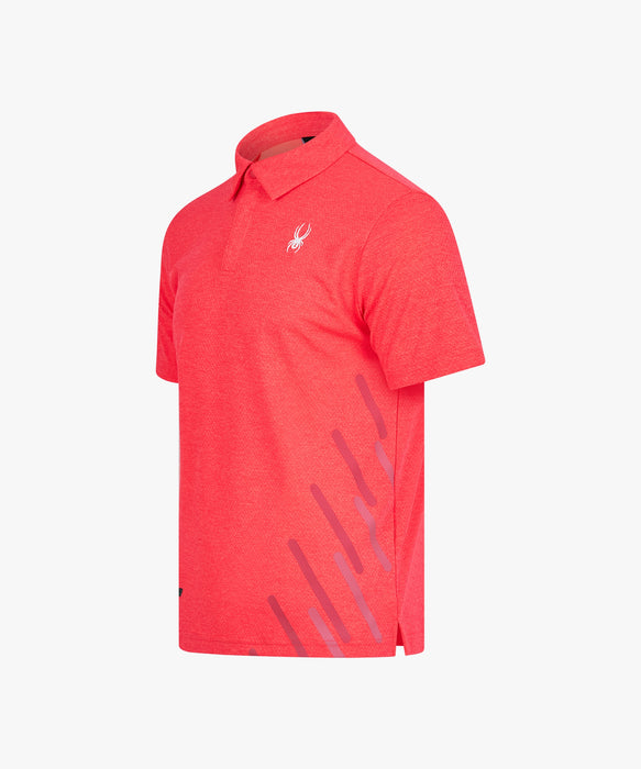 SPYDER メンズ COLLARED SHORT SLEEVE SHIRTS 半袖シャツ 【2026年秋冬モデル】 RED / XL