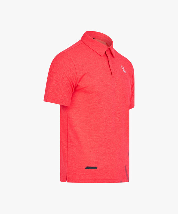 SPYDER メンズ COLLARED SHORT SLEEVE SHIRTS 半袖シャツ 【2026年秋冬モデル】 RED / XL