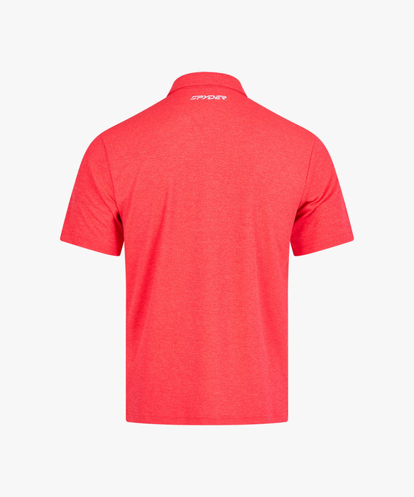 SPYDER メンズ COLLARED SHORT SLEEVE SHIRTS 半袖シャツ 【2026年秋冬モデル】 RED / XL