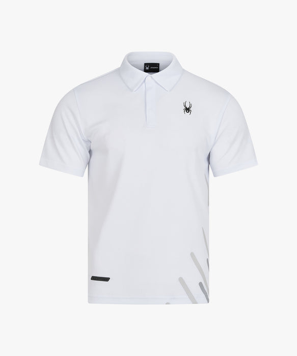 SPYDER メンズ COLLARED SHORT SLEEVE SHIRTS 半袖シャツ 【2026年秋冬モデル】 WHT / XL