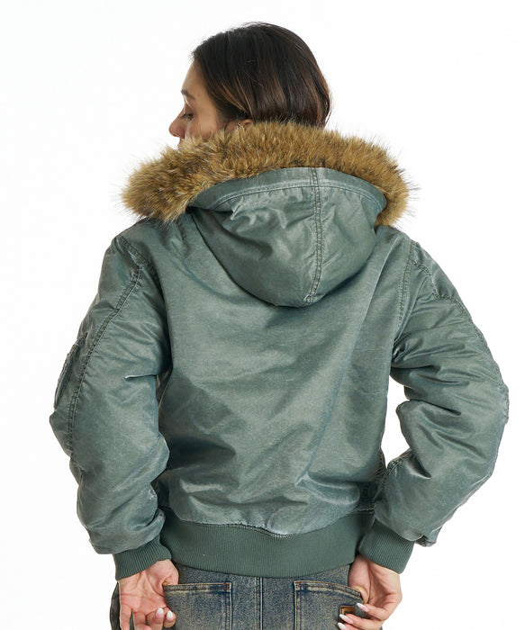 DC SHOES ウィメンズ 26 WS FUR HOOD FLIGHT JACKET ジャケット 【2026年秋冬モデル】 KHA / L