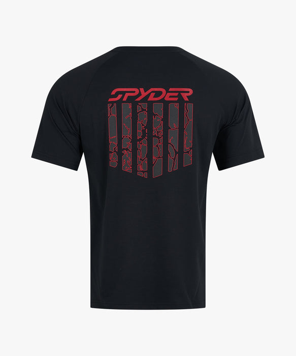 SPYDER メンズ ROUND NECK SHORT T-SHIRTS Tシャツ 【2026年春夏モデル】 BLK / XL