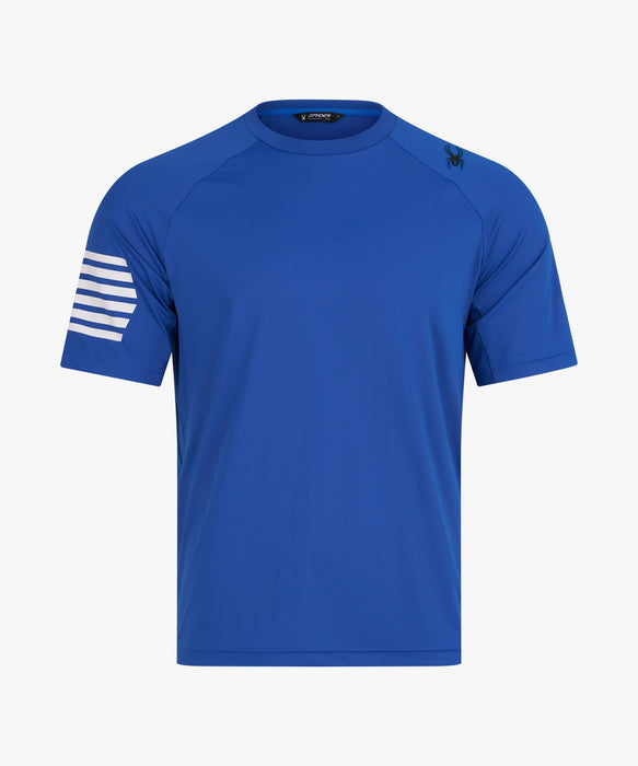 SPYDER メンズ ROUND NECK SHORT T-SHIRTS Tシャツ 【2026年春夏モデル】 BLU / XL
