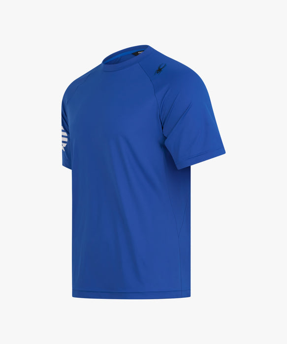 SPYDER メンズ ROUND NECK SHORT T-SHIRTS Tシャツ 【2026年春夏モデル】 BLU / XL
