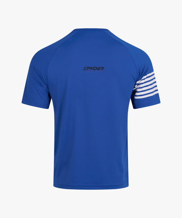 SPYDER メンズ ROUND NECK SHORT T-SHIRTS Tシャツ 【2026年春夏モデル】 BLU / XL