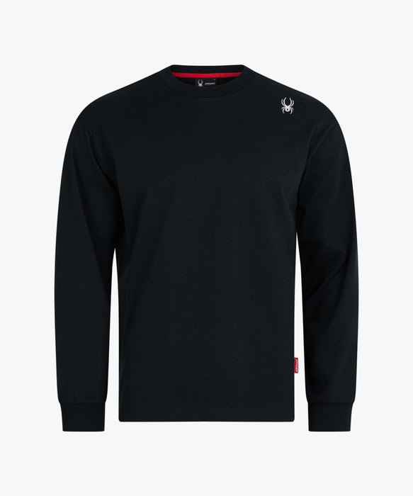 SPYDER メンズ ROUND NECK LONG T-SHIRTS ロンT 【2026年春夏モデル】 BLK / XL