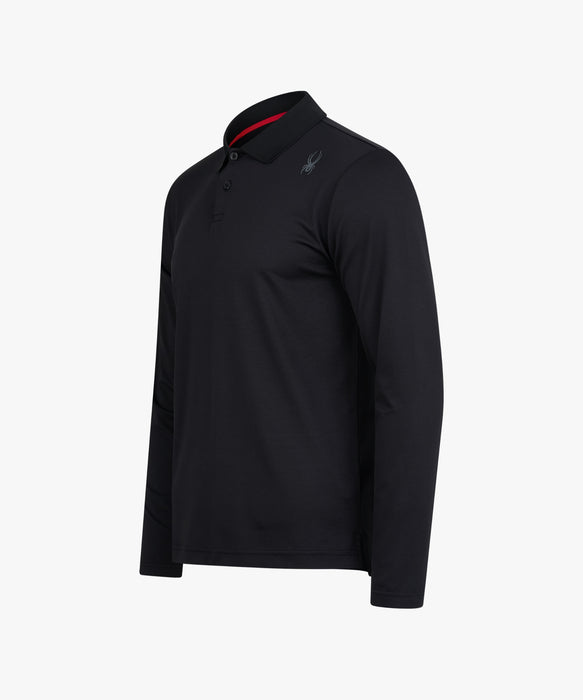 SPYDER メンズ COLLARED LONG SLEEVE SHIRTS ロンT 【2026年春夏モデル】 BLK / XL