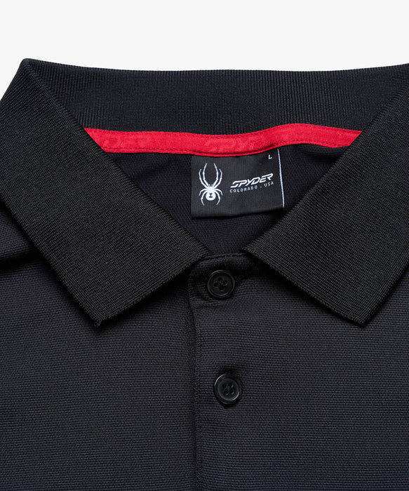 SPYDER メンズ COLLARED LONG SLEEVE SHIRTS ロンT 【2026年春夏モデル】 BLK / XL