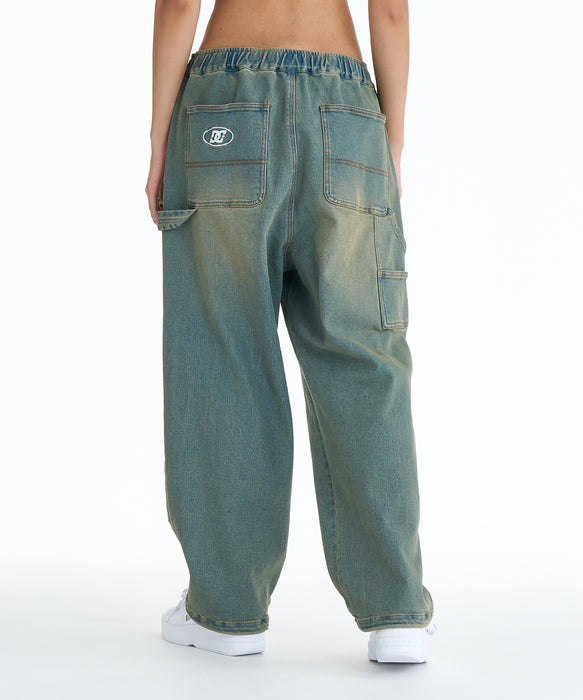 DC SHOES ウィメンズ 26 WS SUPERWIDE BAGGY DOUBLEKNEE PANT デニム