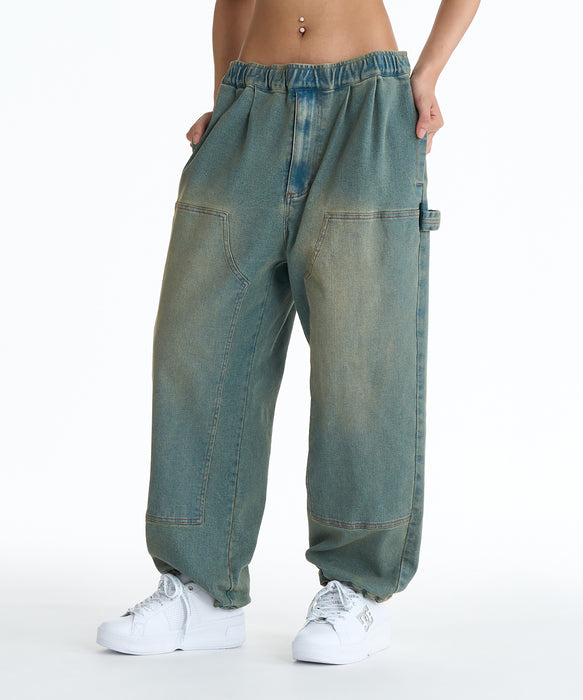 DC SHOES ウィメンズ 26 WS SUPERWIDE BAGGY DOUBLEKNEE PANT デニム