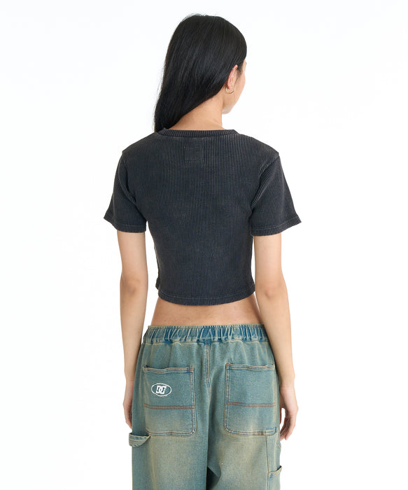 DC SHOES ウィメンズ 26 WS TELECO SHORT S Tシャツ 【2026年春夏モデル】 BKS / M