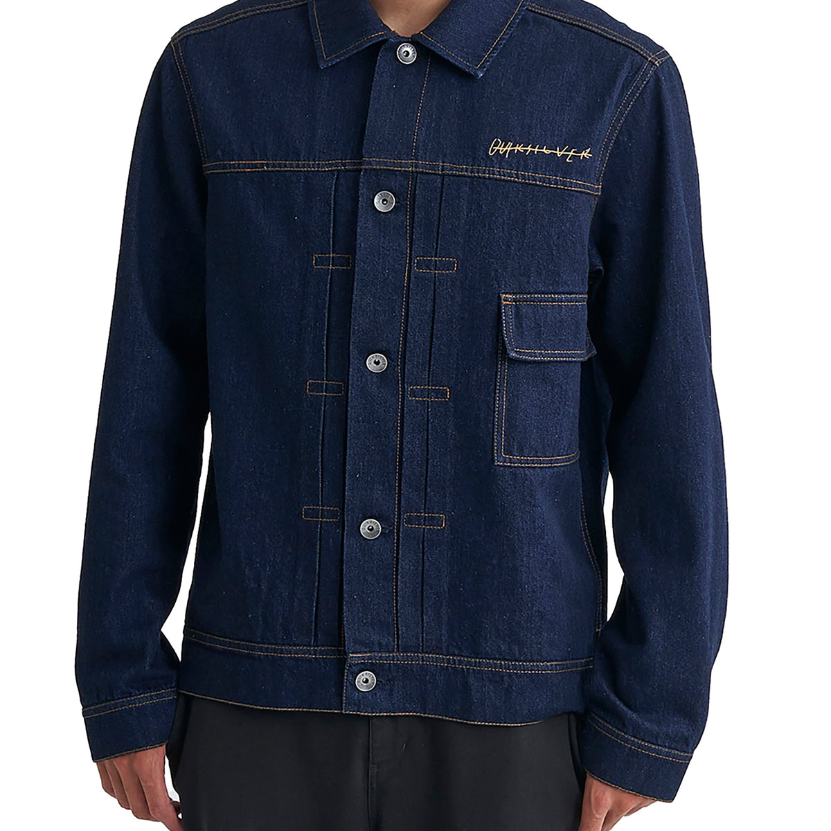 80s USA製 QUIKSILVER クレイジーパターン デニム ジャケット Vintage 1980s Surf Quicksilver QSD Salt Water Denim Coat Jacket Sz